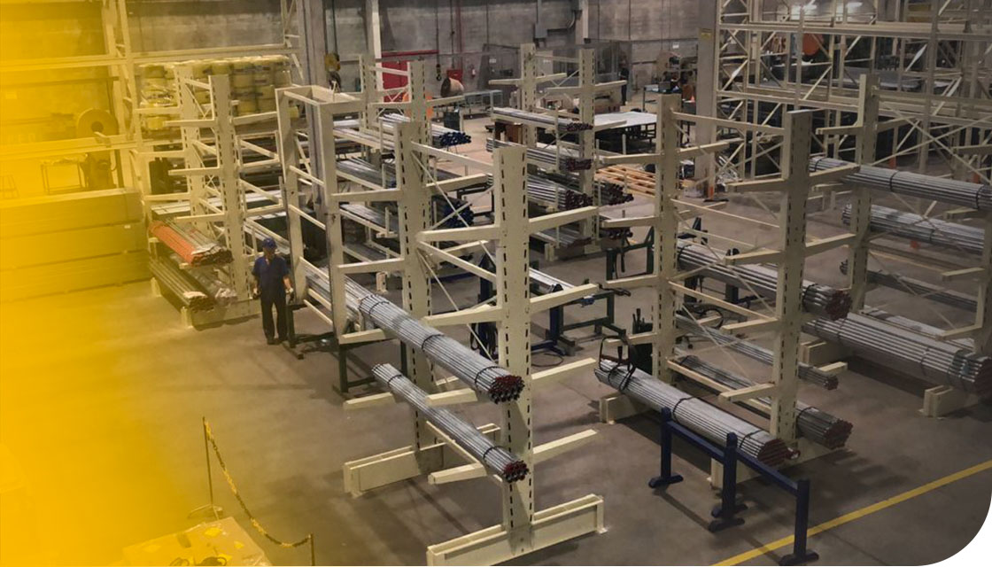 Estruturas Cantilever: a solução perfeita para a armazenagem de tubos e perfis