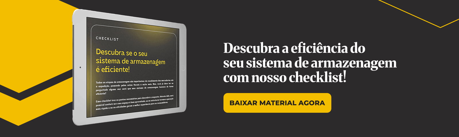 checklist eficiencia sistema de armazenagem